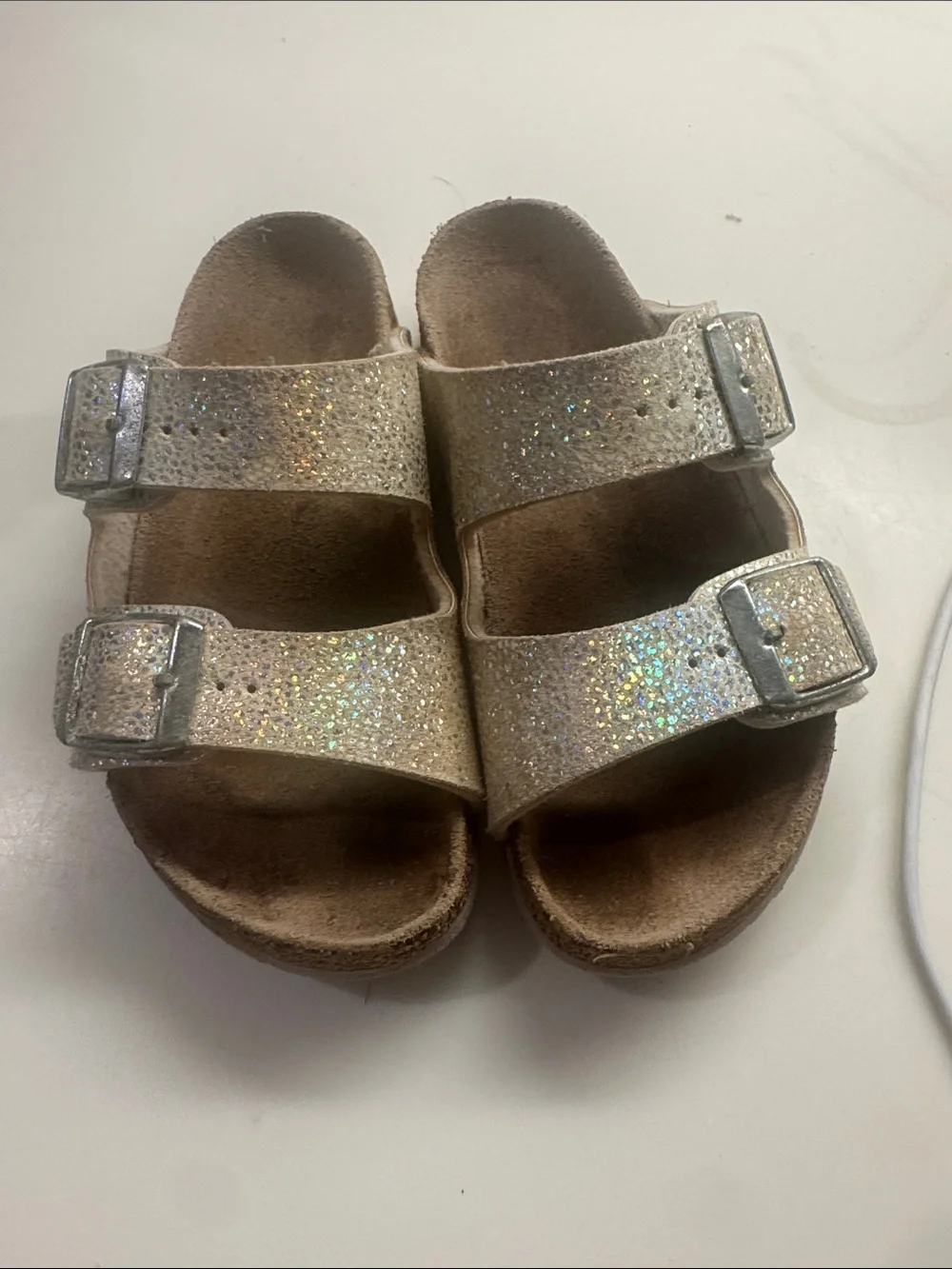 Birkenstock Kids Double-Buckle Glitter Sandals - Gold